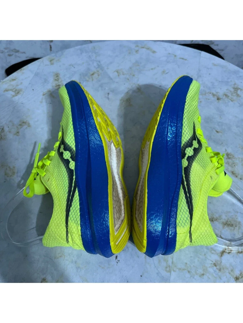 Saucony Endorphin Pro + Womens Sz 6.5 Running Shoes Green Blue Athletic Sneakers